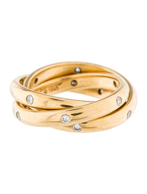 cartier trinity ring vintage|cartier trinity rolling ring.